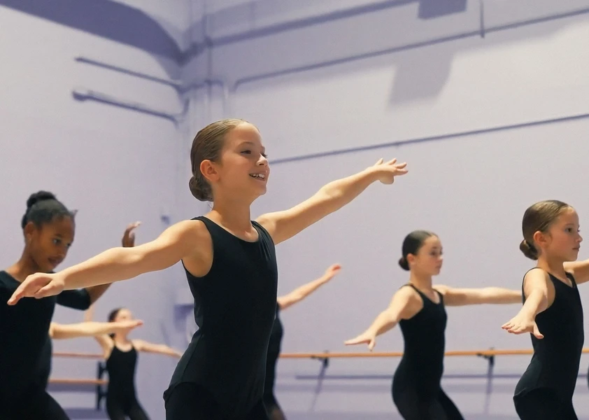 Des élèves en répétition de danse à L'école de danse Louise.