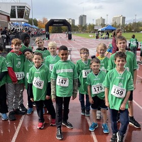 élèves au départ d'une course à pied